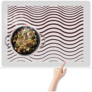 Induction Cooktop Mat 21.2x35.4 Inch Thermal Indicating Anti Scald Protector